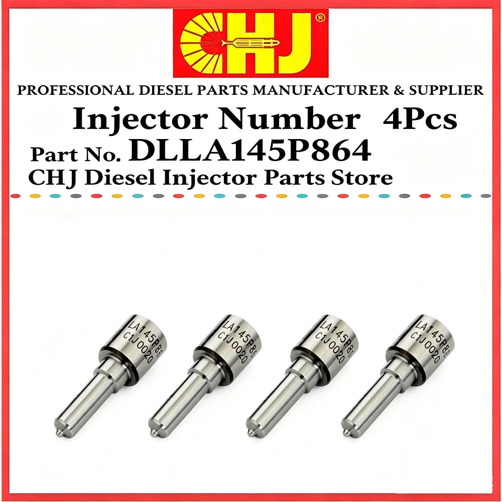 4PCS Common Rail ดีเซลหัวฉีดน้ํามันเชื้อเพลิงหัวฉีด DLLA145P864 สําหรับหัวฉีด  095000-591/5930/8740/