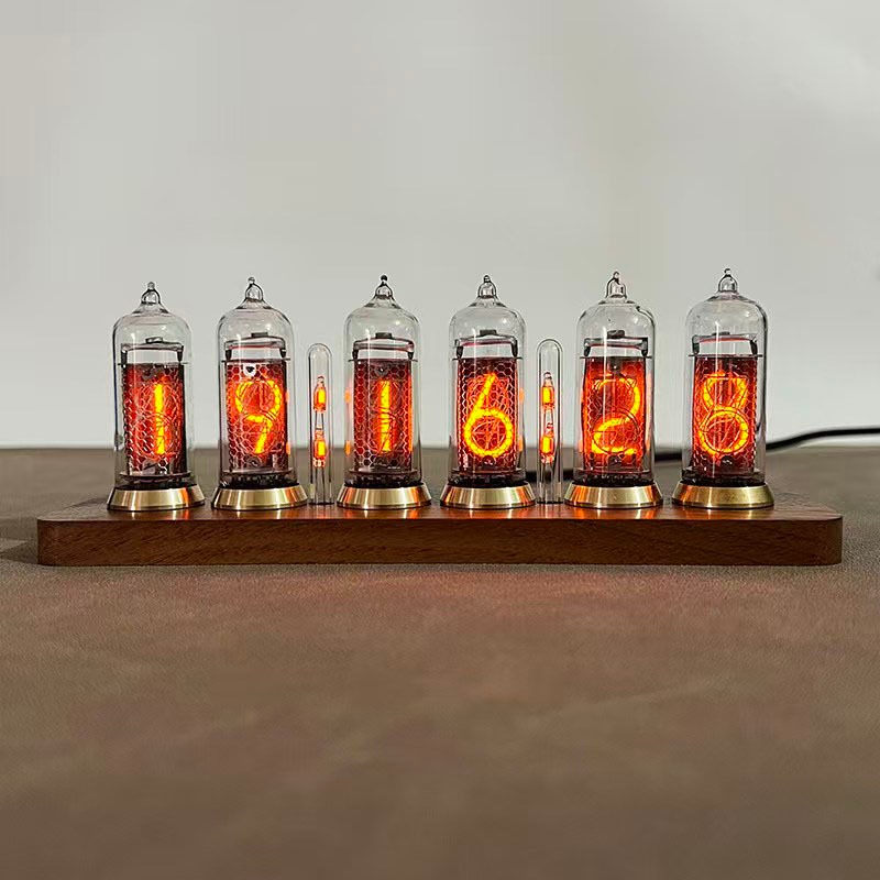 IN-14 Nixie Tube นาฬิกาโซเวียต Glow โคมไฟบลูทูธควบคุม Vintage นาฬิกาตั้งโต๊ะ Real Nixie Tubes