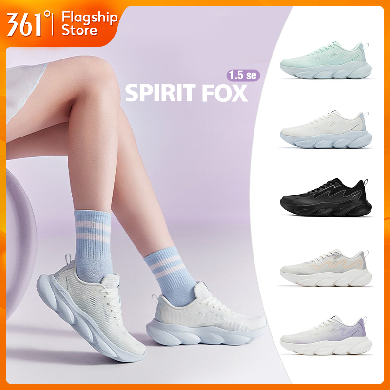 【361 Degrees】Enchanted 1.5 SE | รองเท้าวิ่ง สไตล์ผู้หญิง พร้อมระบบระบายอากาศแบบตาข่าย โมเดล 68261223