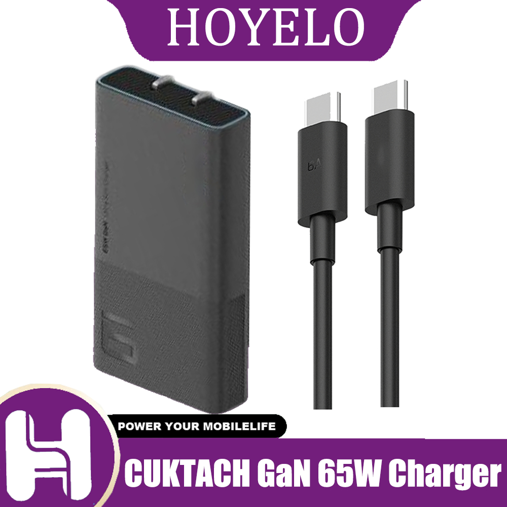 เครื่องชาร์จ CUKTACH GaN 65W เบอร์ 6 การ์ดพลังงาน PD 65W Fast Charger