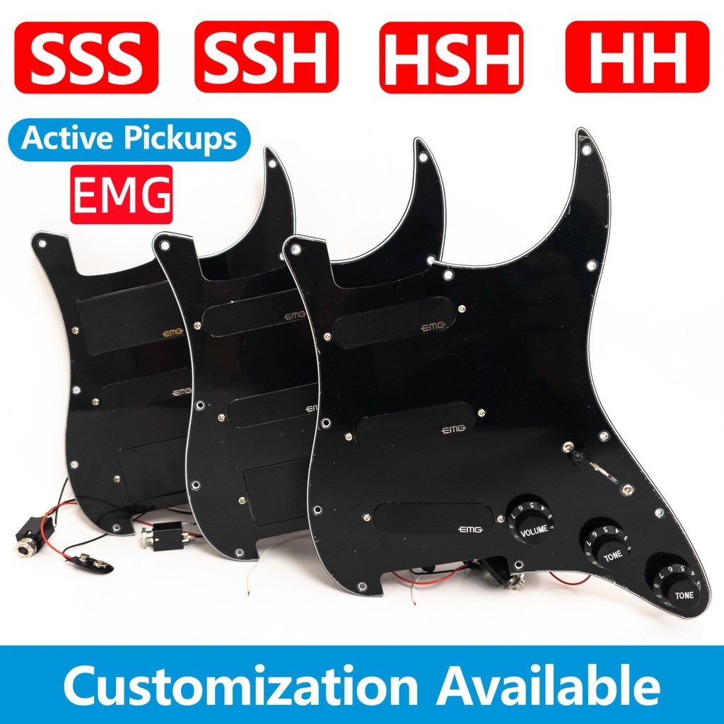 Prewired SSS/SSH/HSH/HH EMG Active Pickups Pickguard SA 85 รุ่น Active Humbucker และ Single Coil Pic