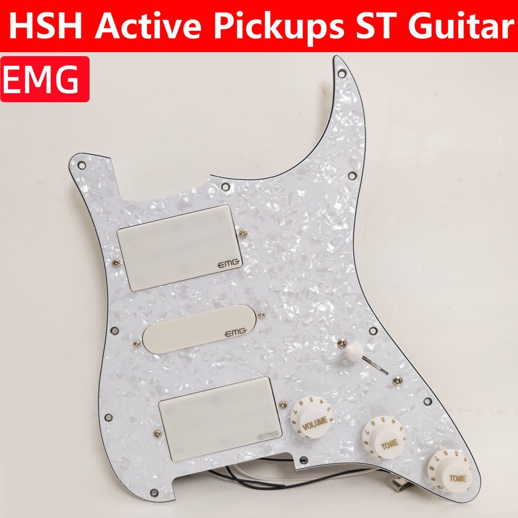 Prewired HSH/SSH EMG Active Pickups Pickguard SA 81 85 รุ่น Active Humbucker และ Single Coil Pickups