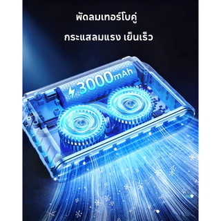 OATSBASF รถ Sun Visor คลิปพัดลม 3000mAh ชาร์จพัดลมคู่ 5 ความเร็วลม 360° หมุนพัดลมระบายความร้อนขนาดเล็กแบบพกพาสําหรับรถยนต์สํานักงานห้องน้ํา