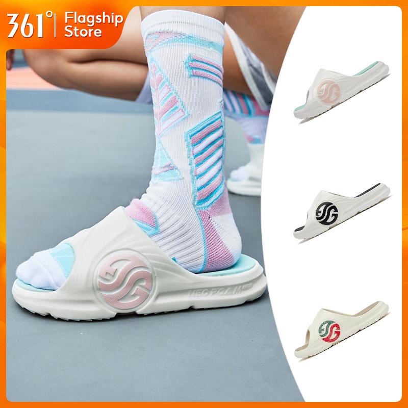 【361 Degrees】AG Aaron Gordon | รองเท้าแตะสําหรับผู้หญิงกีฬาหน้าแรกกลางแจ้งสวมรองเท้าแตะคู่รองเท้าแตะ