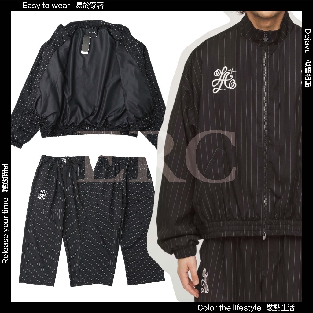 [ERC] ปัก AD * เสื้อแจ็คเก็ตลายทางแขนยาว