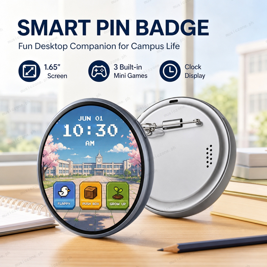 บลูทูธดิจิตอล E-Badge 360*360 HD หน้าจอสัมผัส, Custom Photo GIF Video Display Pin, ชาร์จ LED Light คอนเสิร์ตสนับสนุนป้าย