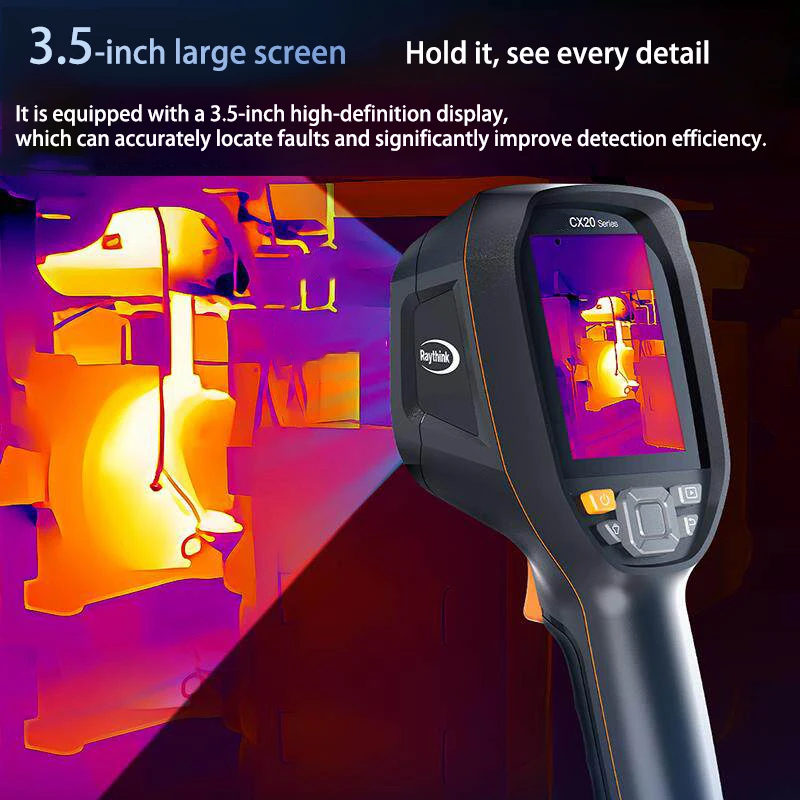 Raythink Industrial Thermal Imager CX20, 512384 ความละเอียดสูงสุด,3.5" HD จอใหญ่,2x/4x digitalzoom,
