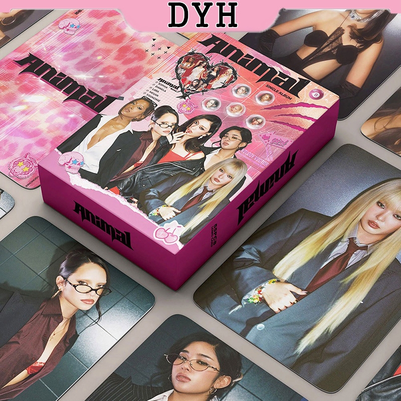 55 ชิ้น/กล่อง KATSEYE Photocards สัตว์ Pinky UP อัลบั้ม KPOP LOMO การ์ดคอลเลกชัน