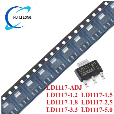 10pcs LD1117 LD1117AG 1.2 V/1.5 V/1.8 V/2.5 V/3.3 V/5.0 V 1A LD1117-1.2 LD1117-1.8 LD1117-3.3 LD1117
