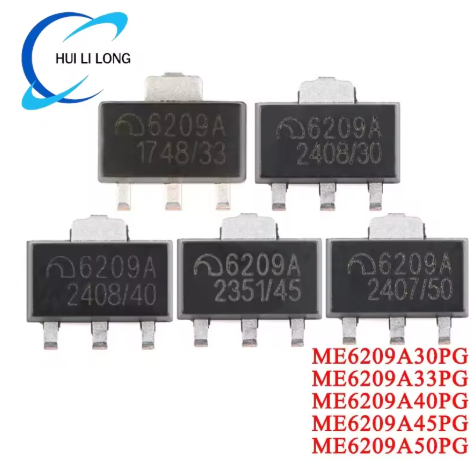 10PCS ME6209 6209A ME6209A 3V 3.3V 4V 4.5V 5V ME6209A33PG ME6209A50PG SOT-89 Low Power Dropout LDO L