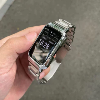 สําหรับ Huawei Band 11/10/9/8/7/6 สาย Honor Band 6/7 สายโลหะสแตนเลสสร้อยข้อมือเปลี่ยนสายรัดข้อมือ