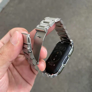 สําหรับ Huawei Band 11/10/9/8/7/6 สาย Honor Band 6/7 สายโลหะสแตนเลสสร้อยข้อมือเปลี่ยนสายรัดข้อมือ