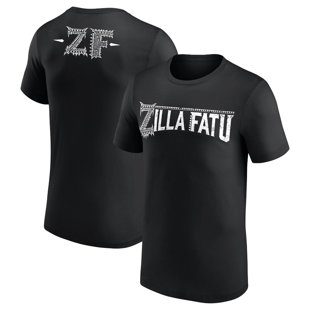 Wwe เสื้อยืด Zilla Fatu Zilla Tribal สีดําสําหรับผู้ชาย