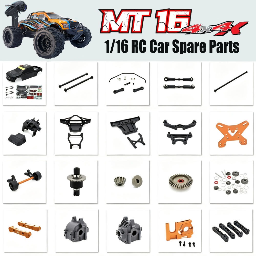 ZD Racing MT16 1/16 Scale 4WD อะไหล่รถบรรทุกมอนสเตอร์ RC ไร้แปรงถ่าน- เซอร์โวมอเตอร์, แบตเตอรี่