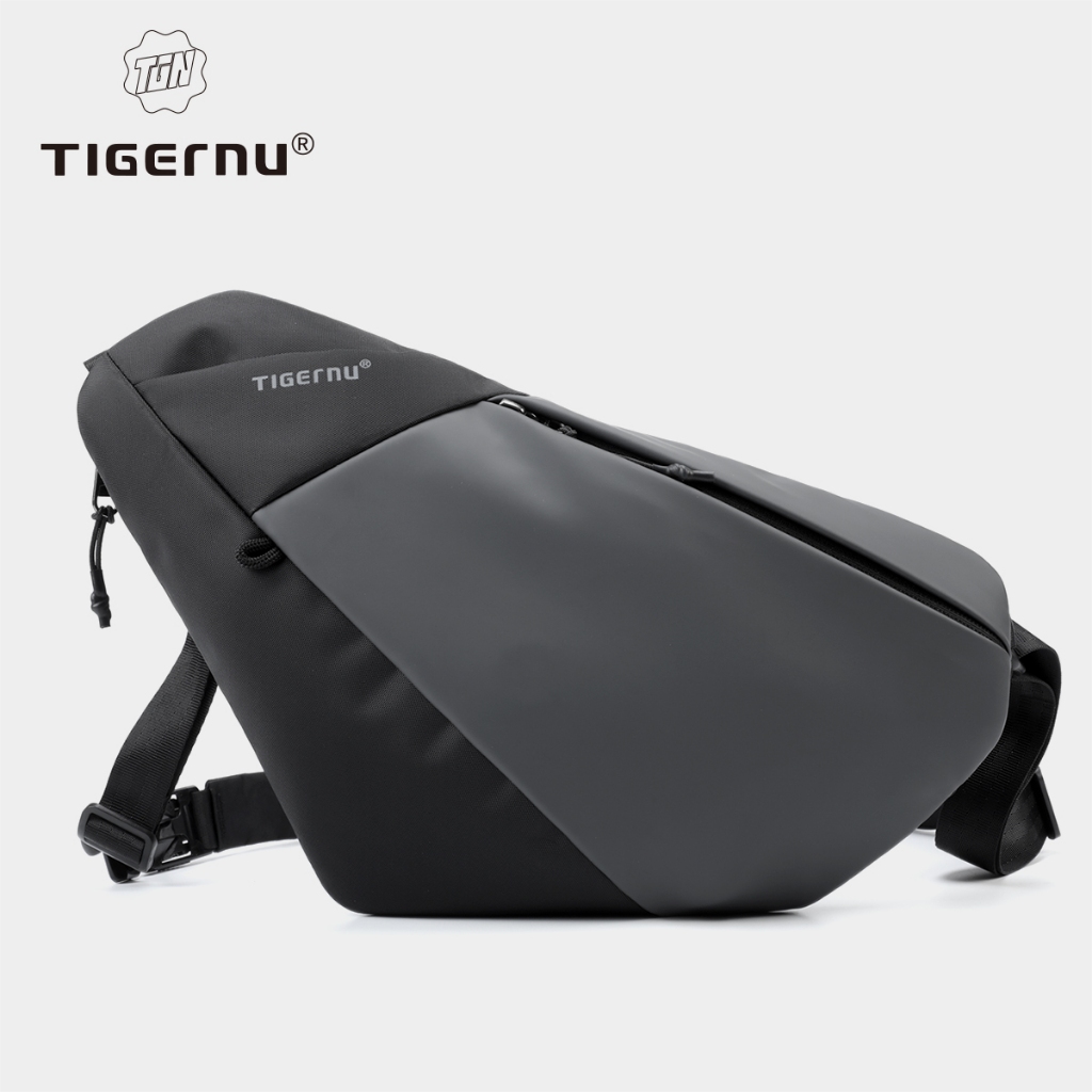 TIGERNU ไทเกอร์นู 81292ป้องกันการโจรกรรมสลิงกระเป๋า,กันน้ําไนล่อนหน้าอก ค โรสบอดี กระเป๋าที่มีหัวเข็มขัดแม่เหล็ก,กระเป๋าสะพายน้ําหนักเบาสําหรับผู้ชายเดินทางทุกวันกลางแจ