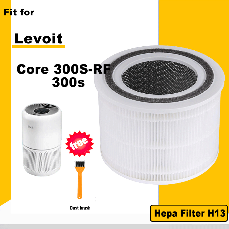H13 True Hepa ผสมผสานแผ่นกรองถ่านกัมมันต์สําหรับเครื่องฟอกอากาศ LEVOIT Core 300 & 300S