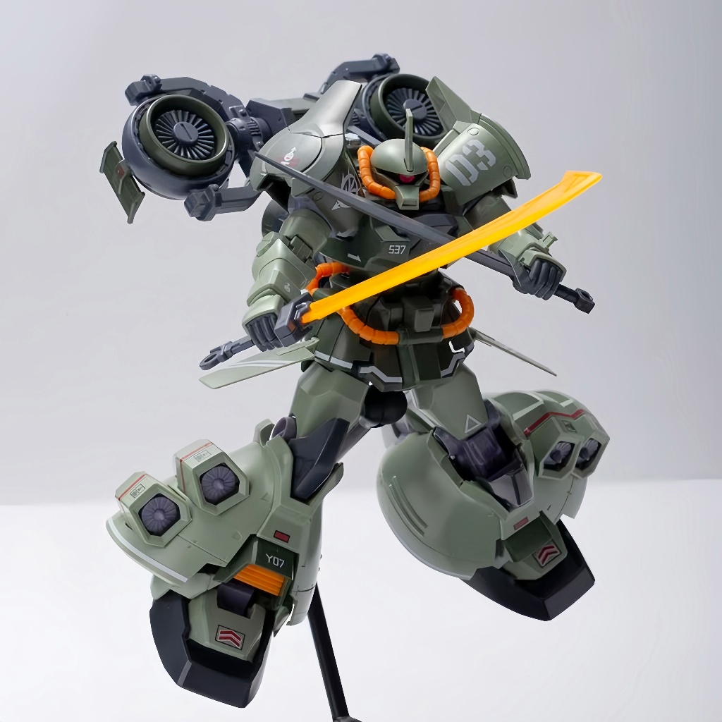 Gouf Flight Type HG 1/144 MS-07H-8 Jungle Color Matching Jim Spartan Special Color Matching Belt Bac