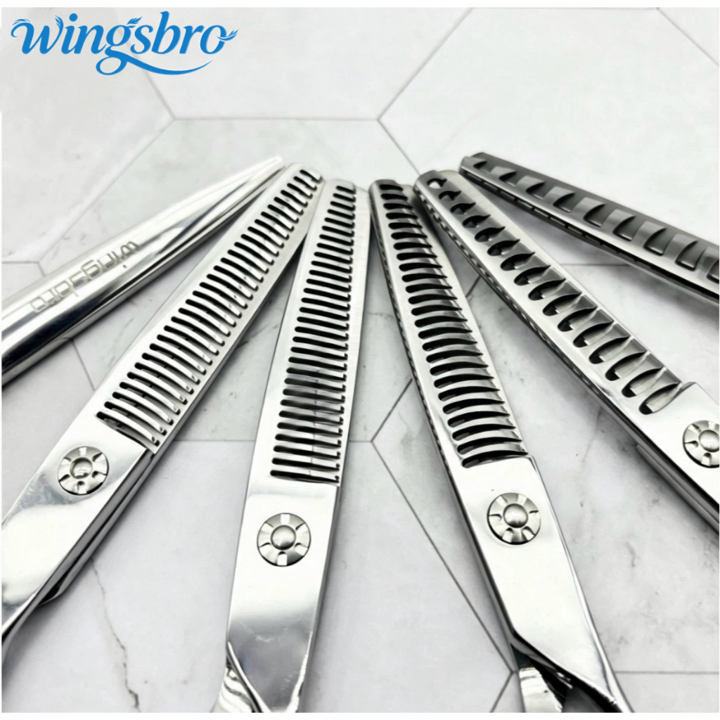 6 "ตัดผมและกรรไกรผอมบาง-กรรไกรตัดผมมืออาชีพเหล็กคาร์บอนสูงใบมีดคมสําหรับร้านเสริมสวยใช้ในบ้าน ไม่จํากัดเพศ