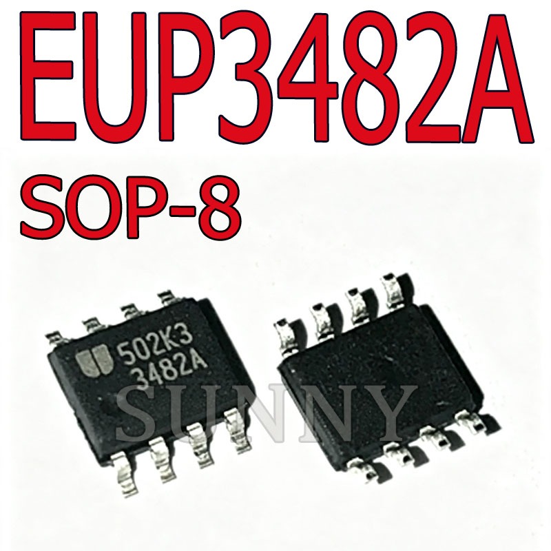 5 ~ 10PCS ยี่ห้อใหม่ของแท้ EUP3482ADIR1 3482A SOP8 LCD Power Chip IC