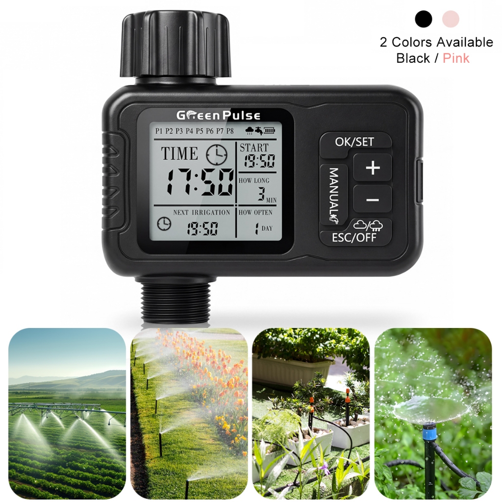 Water Timer เครื่องตั้งเวลารดน้ำอัตโนมัติ 1 โซน ตั้งโปรแกรมได้ สำหรับก๊อกน้ำสวน Rain Delay Automatic Irrigation ระบบน้ำหยด สนามหญ้า และสวน
