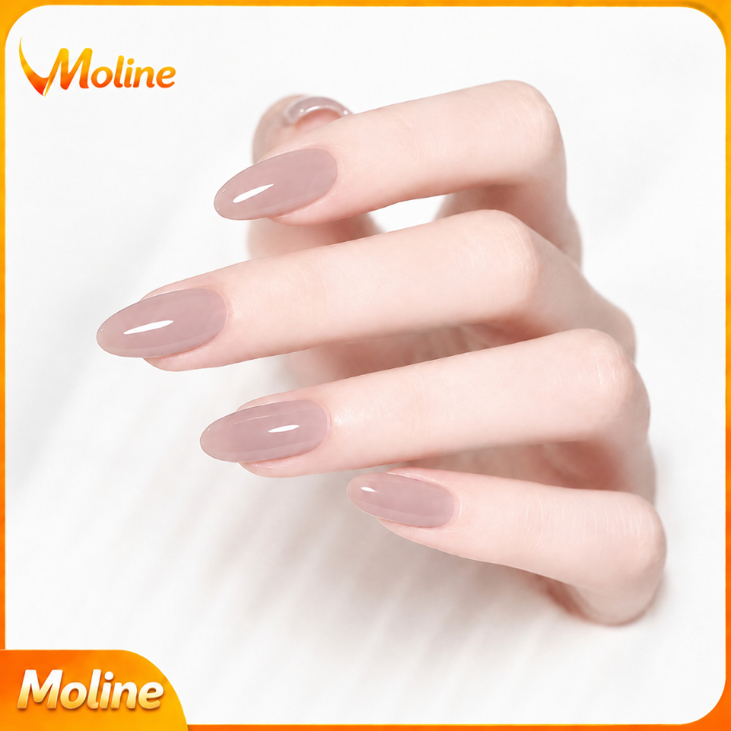 เล็บปลอมติดมือ Nude Powder ไล่สี แมวตา Cats Eye High End Pure ใส่ง่ายถอดง่าย มี3ไซส์ XS/M/L