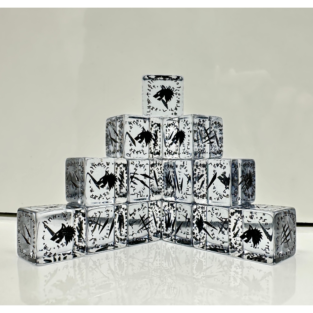 โปร่งใสคริสตัลโปร่งใส Warhammer Space Wolves Dice Warhammer Space Wolves Dice Warhammer Dice