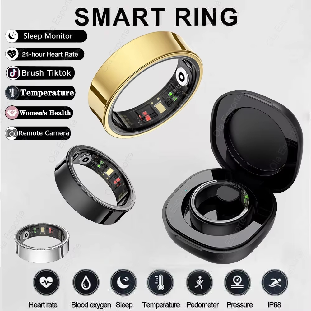 ใหม่แหวนสมาร์ท R09 Health Monitor วัดอุณหภูมิ 5ATM กันน้ํา Colmi R09 แหวนสมาร์ทพร้อมเคสชาร์จ
