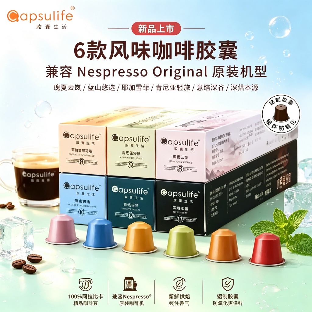 Capsulif Capsule Life-nespresso Coffee Series Capsule-เข้ากันได้กับเครื่องชงกาแฟแคปซูล nespresso