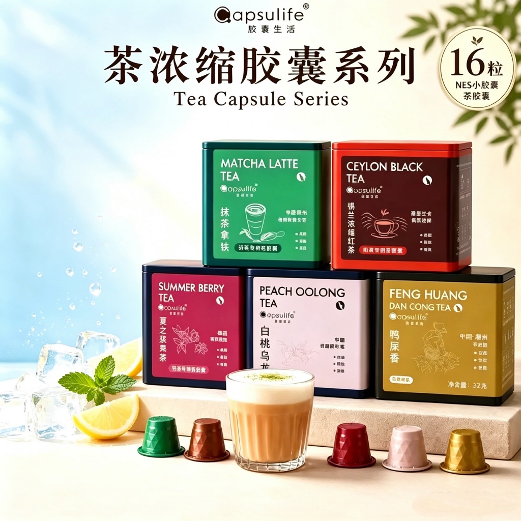 Capsulif Capsule Life-nespresso Tea Series Capsule-เข้ากันได้กับเครื่องชงกาแฟแคปซูล nespresso
