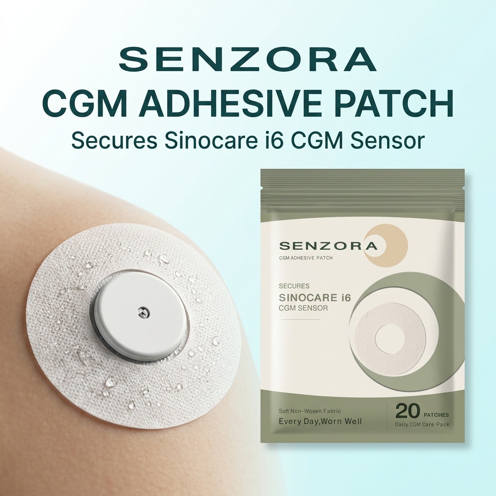SENZORA Daily แผ่นแปะกันน้ำสำหรับ Sinocare iCan i6 CGM แผ่นติดเซ็นเซอร์ CGM ติดแน่น กันเหงื่อ 20 ชิ้
