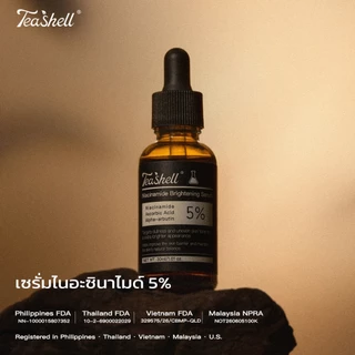 【FDA Approved】Teashell 5% Niacinamide & Alpha Arbutin 30 มล. เซรั่มไนอาซินามายด์ ลดรอยดำรอยแดงจากสิว ควบคุมความมัน กระชับรูขุมขน ผิวกระจ่างใส Alpha Arbutin 30 มล. - ลดเลือนจุดด่างดำ เพิ่มความกระจ่างใส