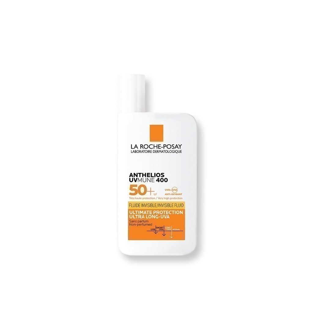 ครีมกันแดดเนื้อบางเบา Anthelios UVMune 400 Invisible Fluid PA++++ 50ml. - ปกป้องผิวจาก UVA/UVB กันน้ำกันเหงื่อ ไม่เหนียวเหนอะหนะ ไม่ขาววอก