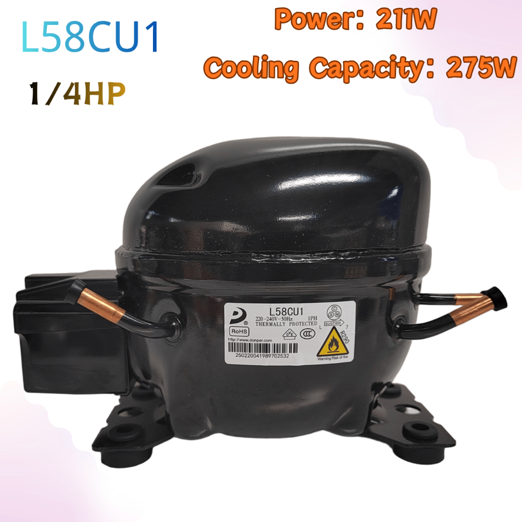 ใหม่ DONPER R290 ตู้เย็นและตู้แช่แข็งคอมเพรสเซอร์ Full Series - L58CU1 อะไหล่ทดแทน