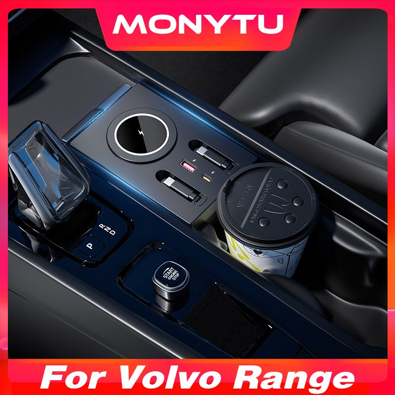 สําหรับ Volvo S60 V60 Xc60 S90 V90 Xc90 Magnetic Wireless Car Charger 135W Super Fast Charging,พร้อม