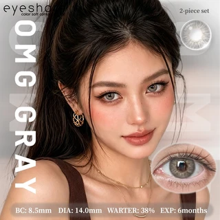 Eyeshare รุ่น OMG มีค่าสายตา 0.00‑‑8.00 คอนแทคเลนส์สี โทนสีกลมกลืนธรรมชาติ รายปี Dia14.0 สี Gray 1คู่