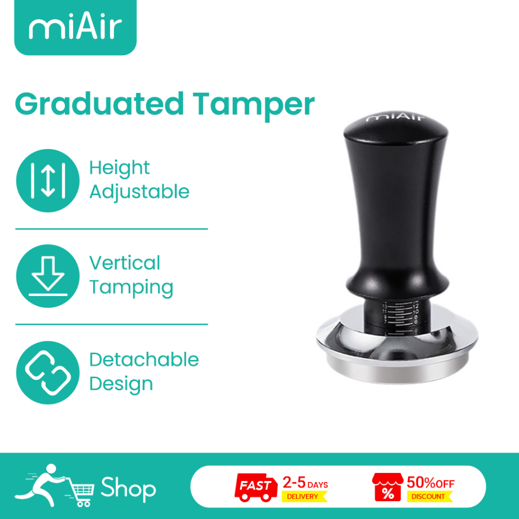 MiAir กาแฟ Tamper 51 มม./58 มม.ปรับขนาดแรงดันคงที่เครื่องมือกาแฟอุปกรณ์เสริมกาแฟ Temper