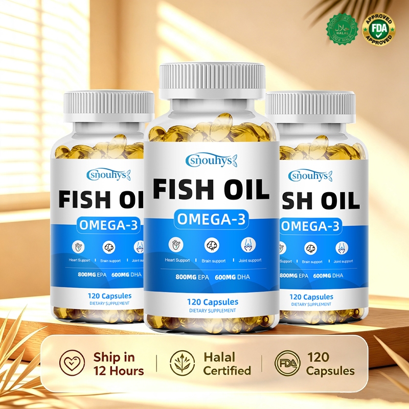 Csnouhys Omega 3 Fish Oil 3600mg 120 Softgels EPA 800mg DHA 600mg อาหารเสริมโภชนาการกรดไขมันทุกวัน
