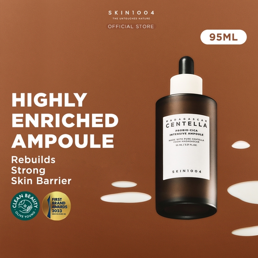 เซรั่มฟื้นฟูผิวแพ้ง่าย SKIN1004 Madagascar Centella Intensive Ampoule 95ml บำรุงผิวให้ชุ่มชื้น ฟื้นฟูผิว ลดการระคายเคือง เสริมเกราะป้องกัน เนื้อบางเบาซึมซับไว