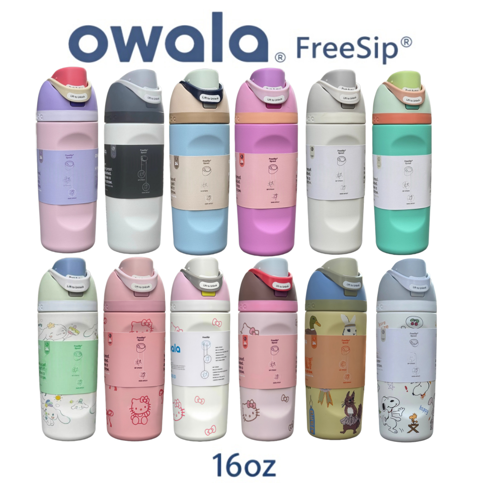 ขวดน้ํา Owala FreeSip 16oz - สแตนเลสกันรั่วพร้อมหลอด