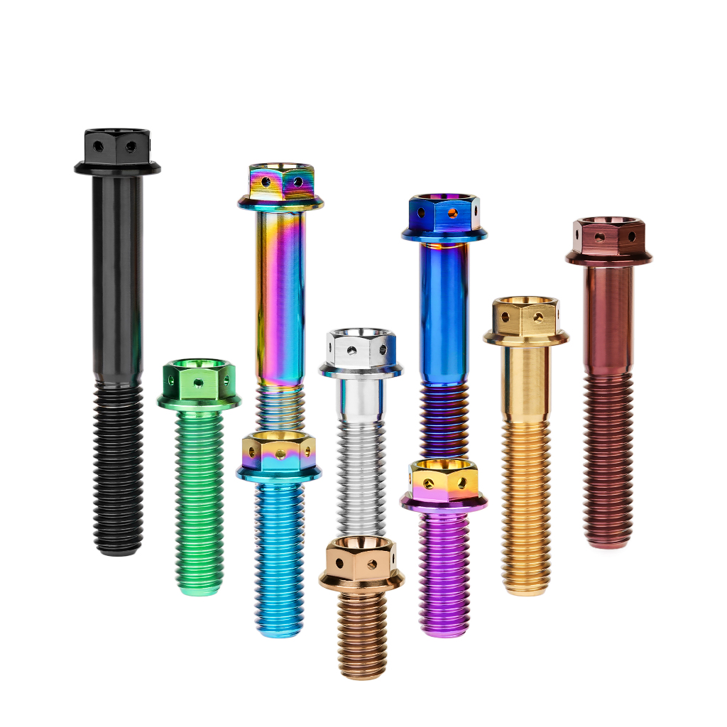Wanyifa TC4/GR5 ไทเทเนียมหัวหน้าแปลนซ็อกเก็ตหกเหลี่ยมสกรู M6x10-60 มม.สําหรับจักรยานและสลักเกลียวรถจักรยานยนต์