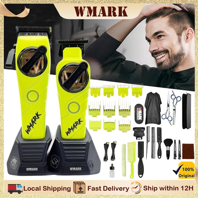 WMARK ปัตตาเลี่ยนตัดผมใหม่ NG-8613KIT พร้อมแท่นชาร์จ ร้านทําผม ชุดกรรไกรไฟฟ้าพิเศษ