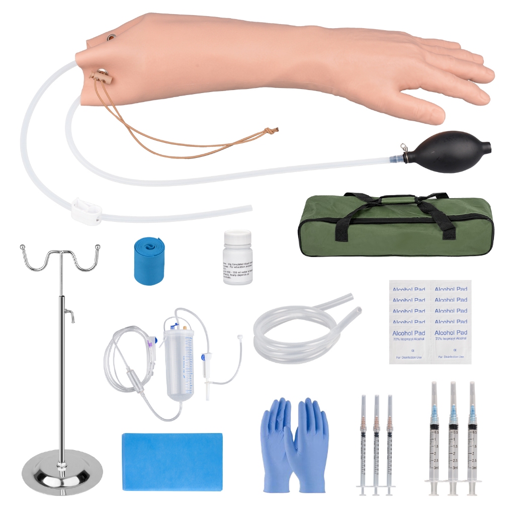 สั้น Radial Ulnar Artery เจาะจําลอง ABG Blood Sampling Practice Arm สําหรับพยาบาลทางการแพทย์การฝึกอบ