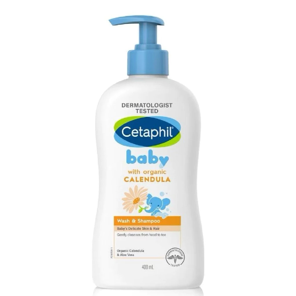 สบู่เหลวเด็ก สูตรอ่อนโยน ล้างสะอาด ผิวเนียนนุ่ม baby wash & shampoo with organic calendula 400ml พร้อมส่ง