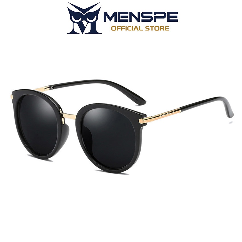 MENSPE แว่นกันแดดโพลาไรซ์ Unisex แว่นกรอบกลม กันแดดขับรถแฟชั่น UV400 แว่นกันแดดวิสัยทัศน์ใส