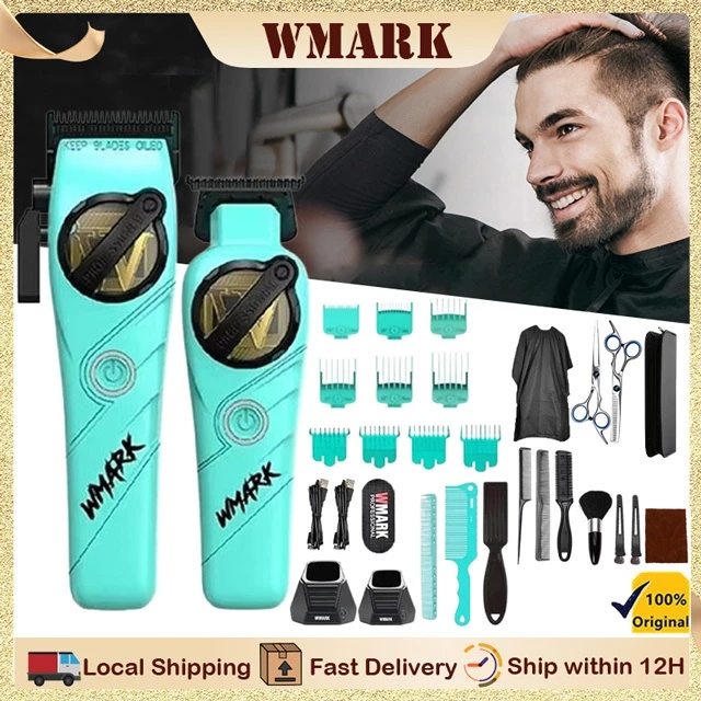 WMARK NG-8613 ใหม่ดันไฟฟ้า DLC ใบมีดชาร์จปัตตาเลี่ยนผมร้านทําผม NG-8613
