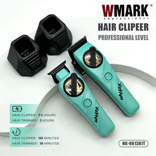 WMARK NG-8613 ใหม่ดันไฟฟ้า DLC ใบมีดชาร์จปัตตาเลี่ยนผมร้านทําผม NG-8613