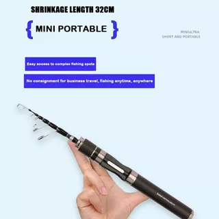 BLOOMZO ชุดเบ็ดตกปลา, Telescopic Spincast Fishing Reel เบ็ดตกปลาครบชุด, เด็กแก้ว Fibre Ultra Short Casting Rod Feeder Rod Combo ตกปลา