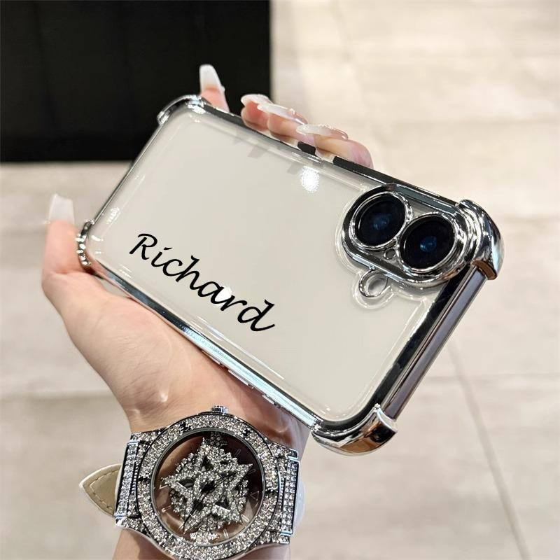 เคสโทรศัพท์ออกแบบชื่อป้องกันการล่มสลายสี่มุมใหม่เหมาะสําหรับ iQOO Neo10 5G iQOO 13 12 11 5G Z10 Z9X 