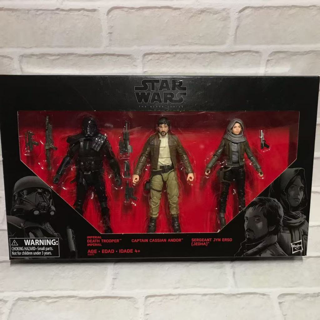 Hasbro Star Wars The Black Series Rogue One Jyn Erso, Cassian Andor & Imperial Death Trooper 3-Pack 