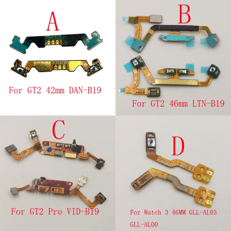 1 ชิ้นคีย์บ้านปุ่มกลับ Power On Off Flex สําหรับ Huawei นาฬิกา 3 GT2 Pro 42 46 มม.Watch3 สาย GLL-AL0